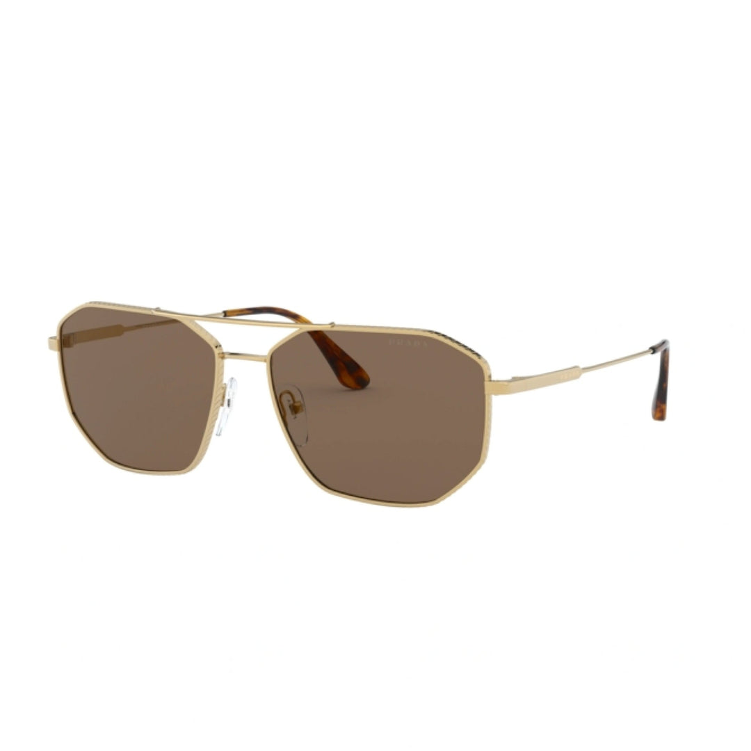 Prada Pilot Sunglasses PR 64XS - Iconic Gold Frame & Brown Lenses