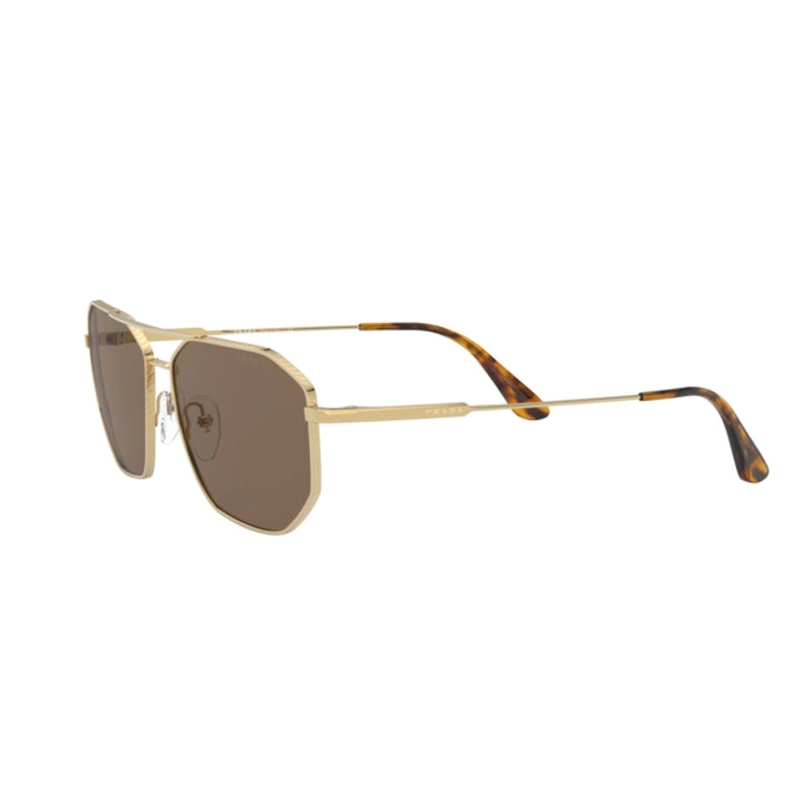 Prada Pilot Sunglasses PR 64XS - Iconic Gold Frame & Brown Lenses