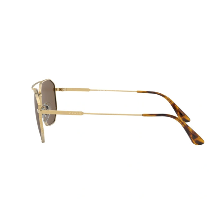 Prada Pilot Sunglasses PR 64XS - Iconic Gold Frame & Brown Lenses