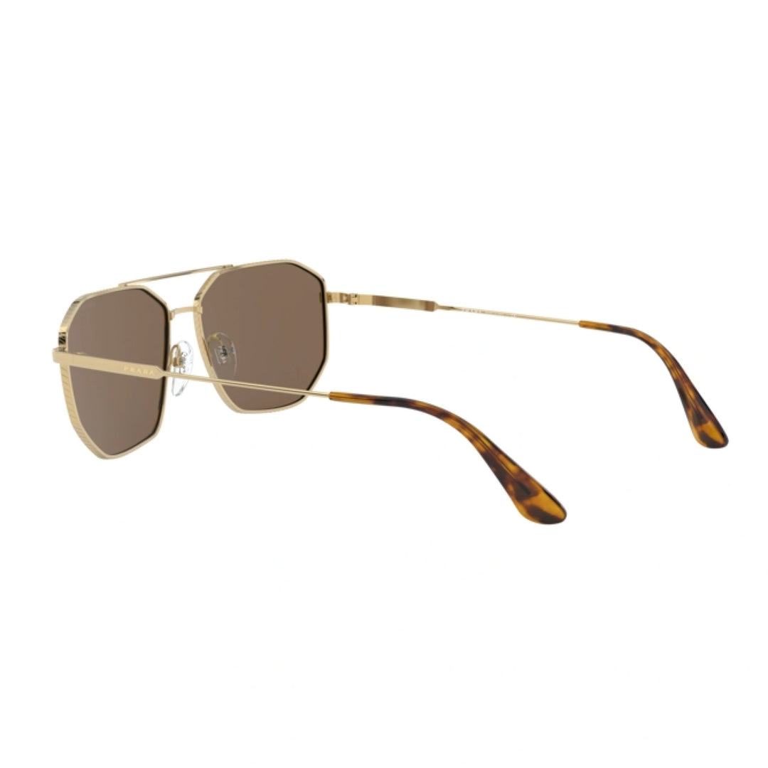 Prada Pilot Sunglasses PR 64XS - Iconic Gold Frame & Brown Lenses