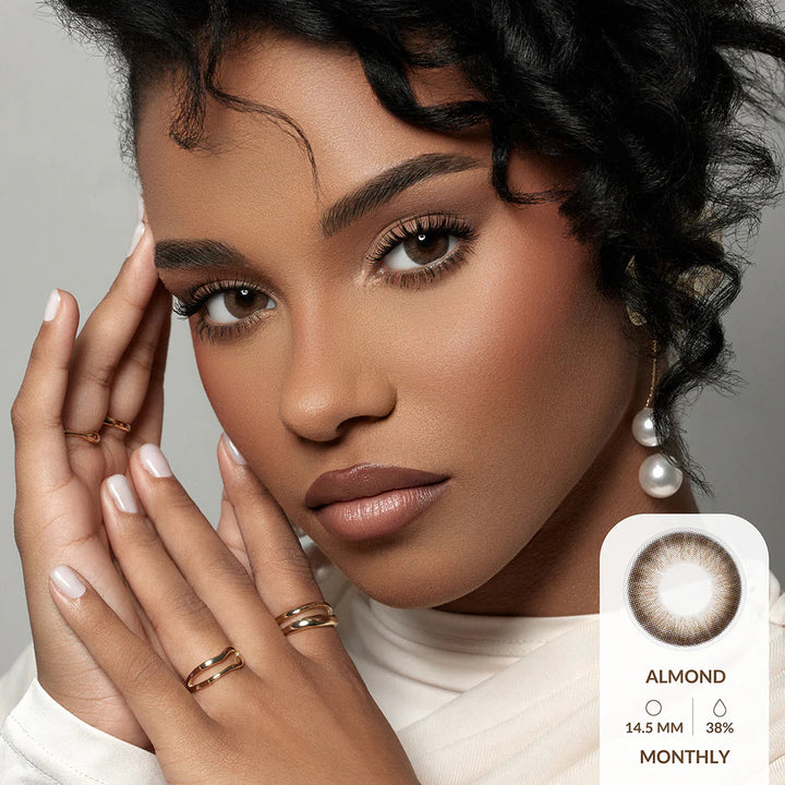 Amara Monthly Colored Contact Lenses - Almond