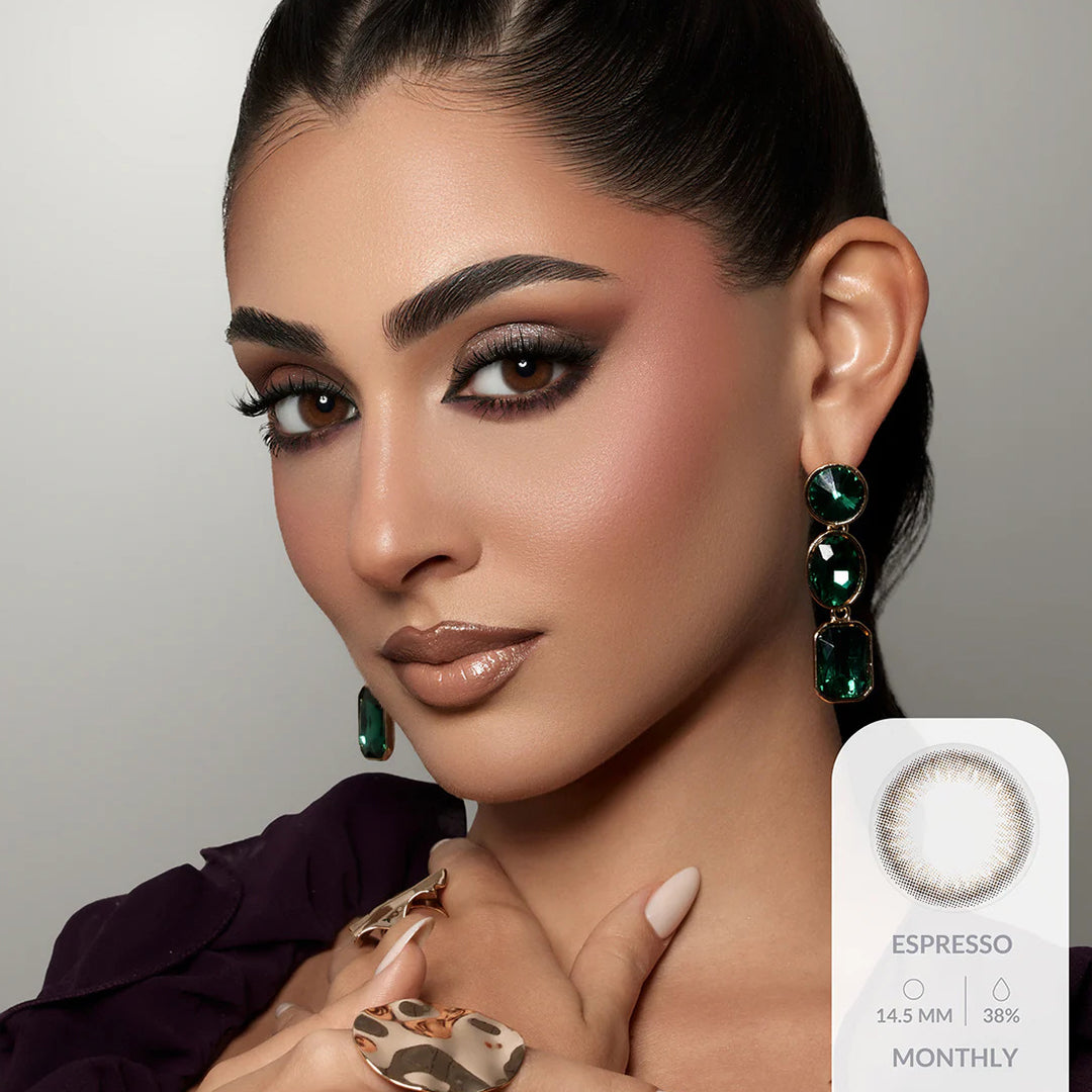 Amara Monthly Colored Contact Lenses - Espresso