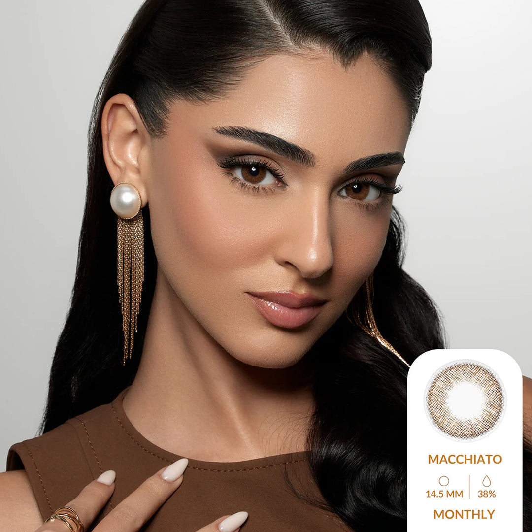 Amara Monthly Colored Contact Lenses - Macchiato
