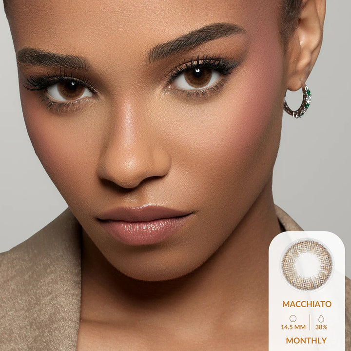 Amara Monthly Colored Contact Lenses - Macchiato