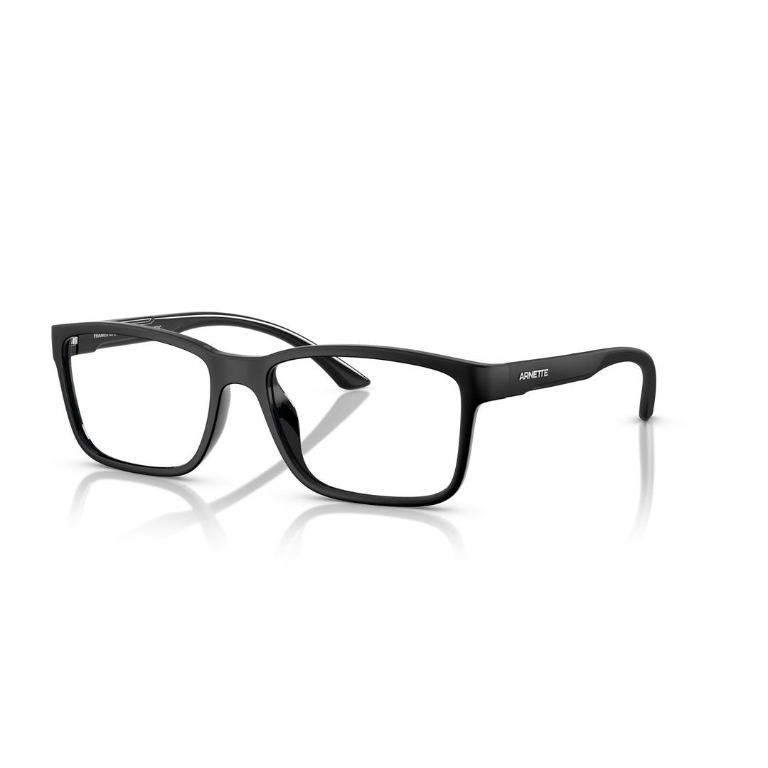 Arnette Men's Derail Eyeglasses, AN7276U - Black Matte, Shiny