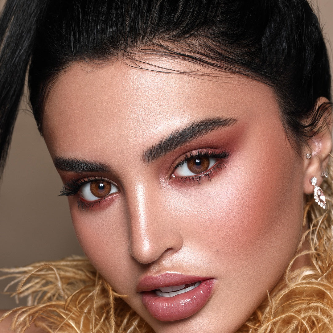 Bella Monthly Colored Contact Lenses - Elite Cinnamon Brown