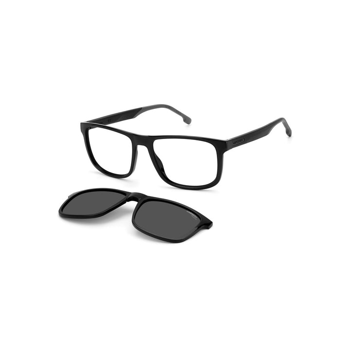 Carrera 172/N/S 20451280758ha نظارة شمسية للرجال بإطار أسيتات كامل مستطيلة ذات جزء علوي مسطح أسود مع عدسات متدرجة باللون البني وغير مستقطبة مقاس 55-17-145