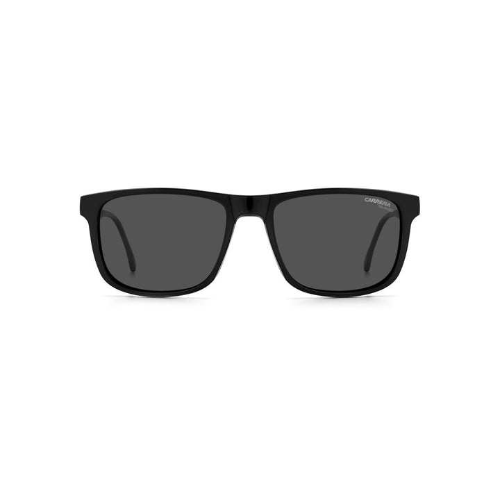 Carrera 172/N/S 20451280758ha نظارة شمسية للرجال بإطار أسيتات كامل مستطيلة ذات جزء علوي مسطح أسود مع عدسات متدرجة باللون البني وغير مستقطبة مقاس 55-17-145