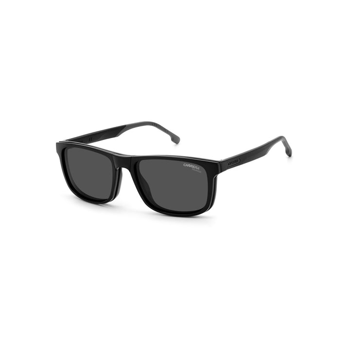 Carrera 172/N/S 20451280758ha نظارة شمسية للرجال بإطار أسيتات كامل مستطيلة ذات جزء علوي مسطح أسود مع عدسات متدرجة باللون البني وغير مستقطبة مقاس 55-17-145