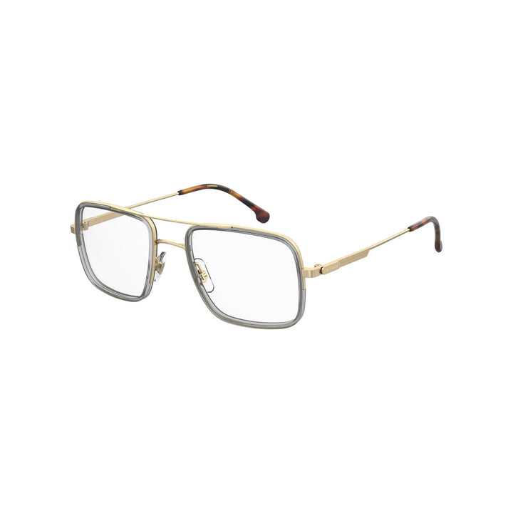 Carrera 1033/S 2033702m2631v إطار نظارة شمسية معدني للجنسين للبالغين بإطار كامل مربع أسود ذهبي مع عدسات متدرجة + عاكسة باللون الأزرق وظل ذهبي عاكس غير مستقطبة 53-20-145