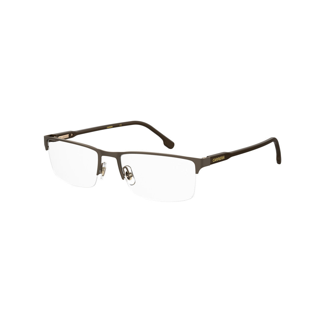 Carrera 243 1037440035718 Metal Optical Frames For Men Rimless Rectangular Matte Black  Non-Polarized 55-18-145
