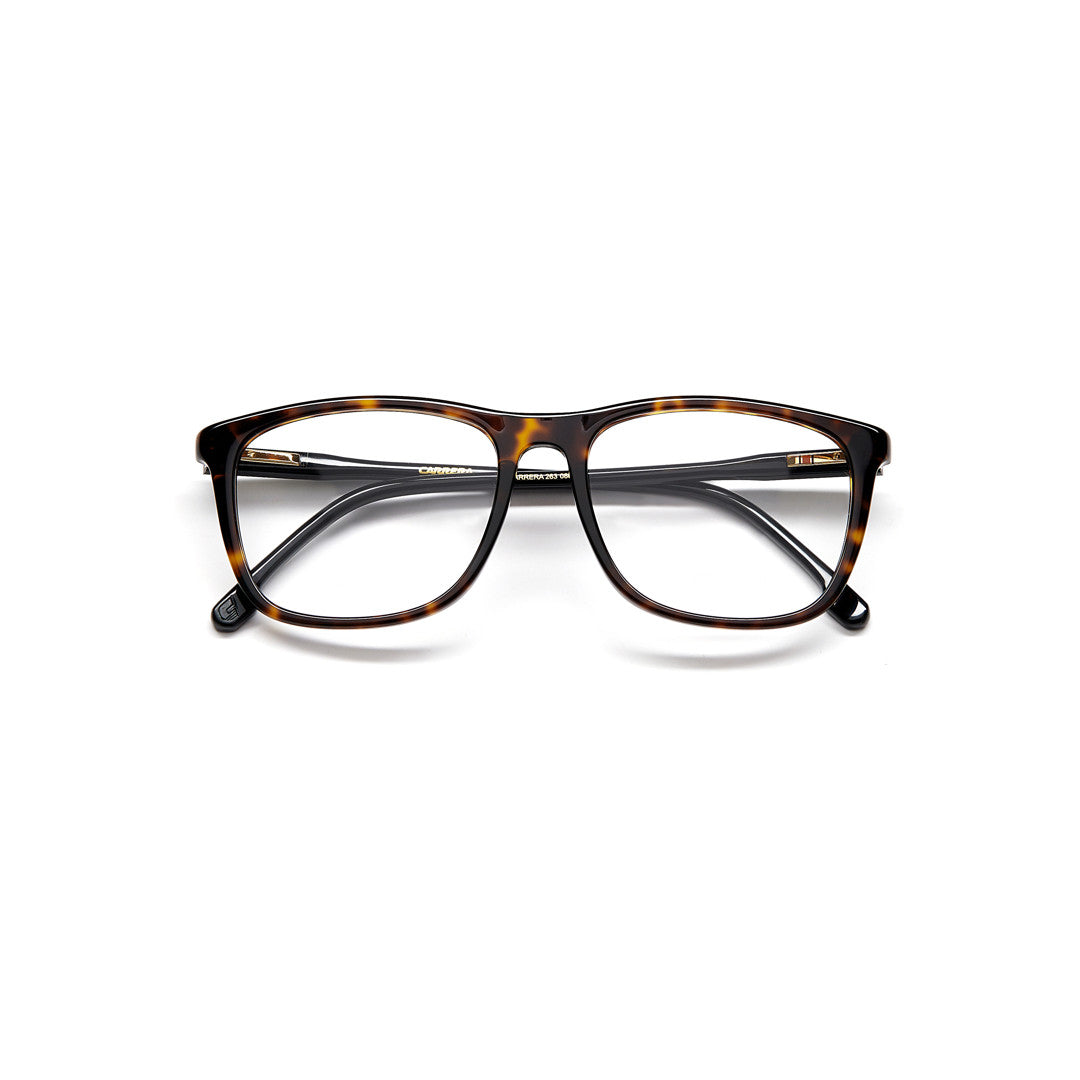 Carrera 263 1052400865517 Acetate Optical Frames For Men Full Rim Rectangular Havana  Non-Polarized 53-17-145