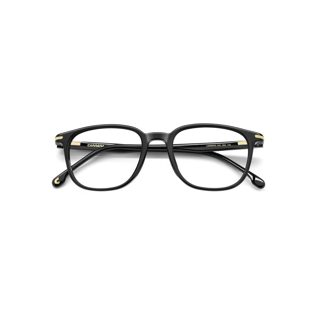 Carrera 342/S 2076012m25408 Acetate Sunglass Frames For Men Full Rim Panthos Black Gold With Gradient Blue Shaded Non-Polarized 50-19-145