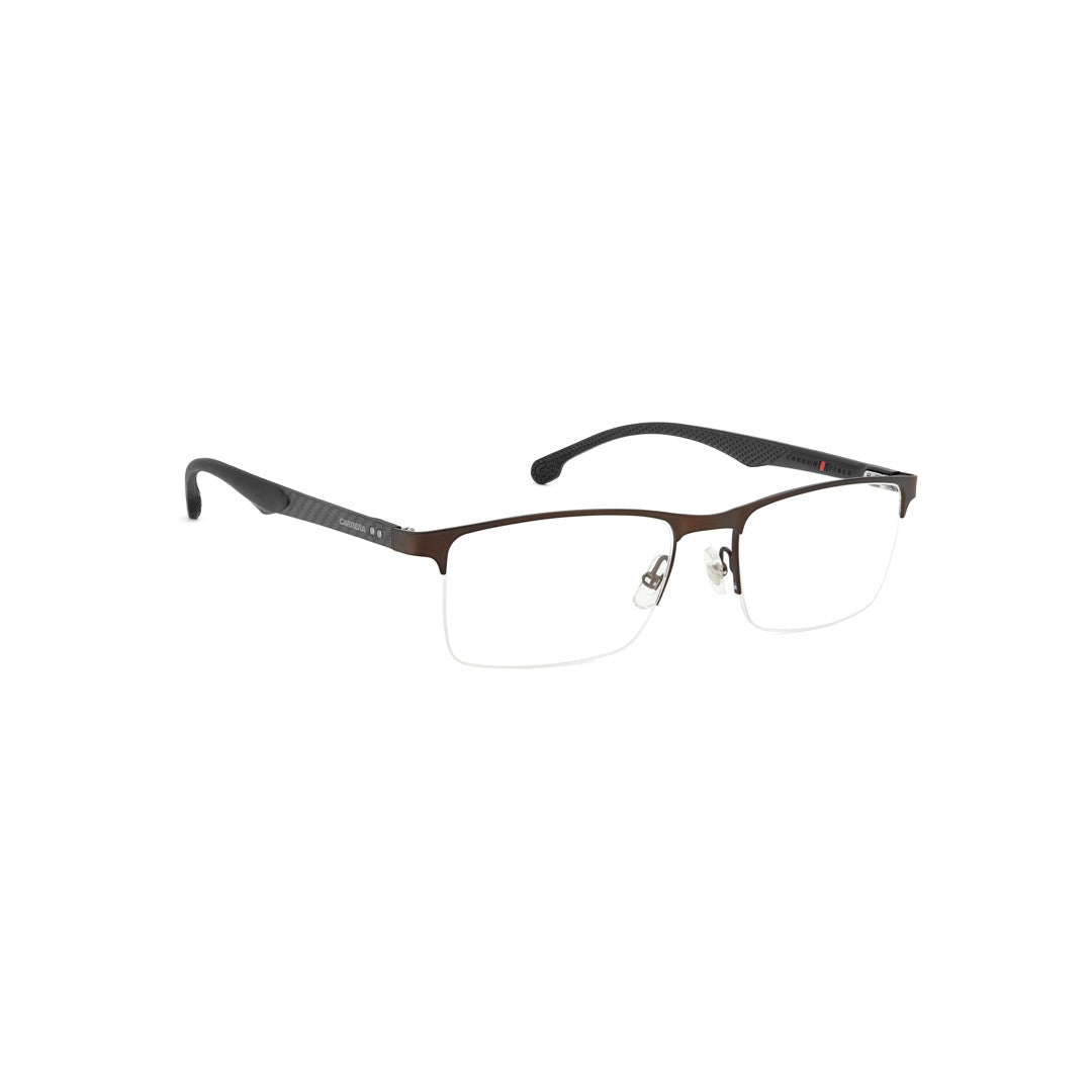 Carrera 8846 103067r815419 Metal Optical Frames For Men Rimless Rectangular Matte Ruthenium  Non-Polarized 54-19-145