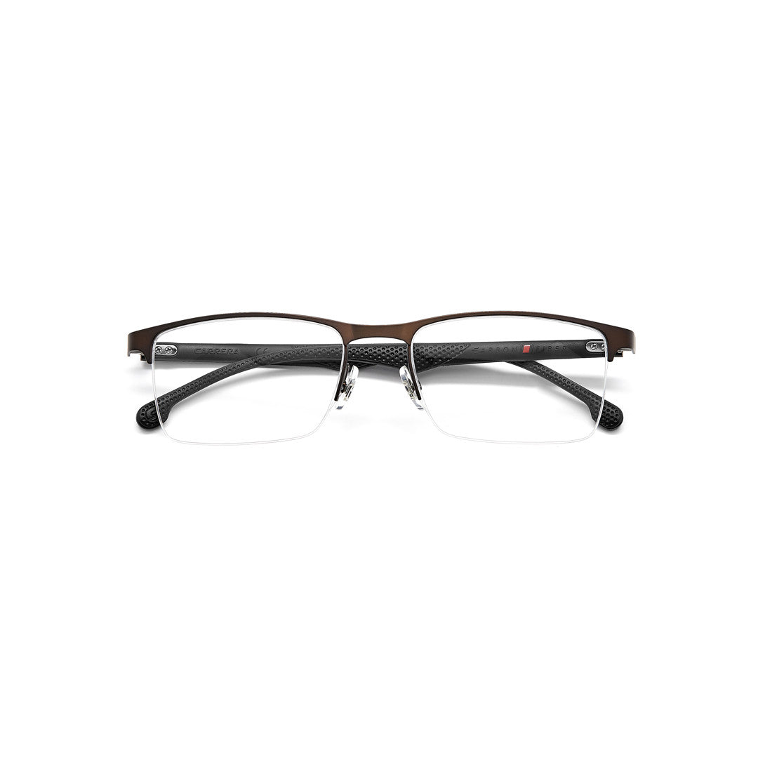 Carrera 8846 103067r815419 Metal Optical Frames For Men Rimless Rectangular Matte Ruthenium  Non-Polarized 54-19-145