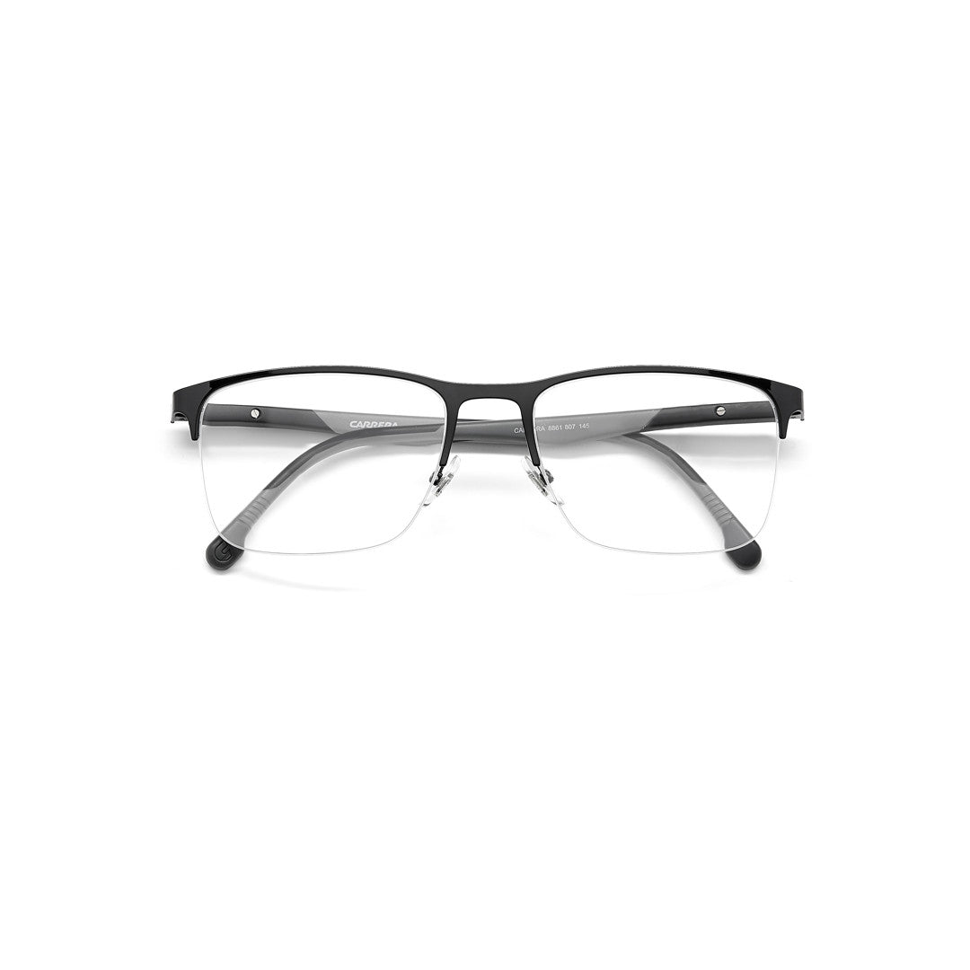 Carrera 8861 104501r805619 Metal Optical Frames For Men Rimless Rectangular Matte Dark Ruthenium  Non-Polarized 56-19-145