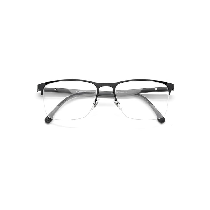Carrera 8861 104501r805619 Metal Optical Frames For Men Rimless Rectangular Matte Dark Ruthenium  Non-Polarized 56-19-145