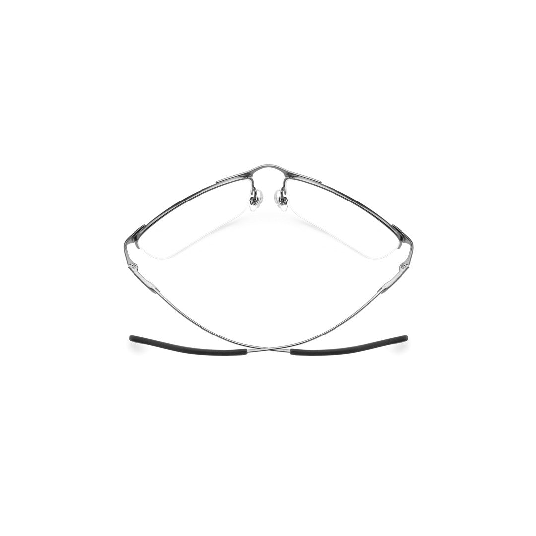 Carrera 8906 108128fll5519 Metal Optical Frames For Men Rimless Rectangular Matte Blue  Non-Polarized 57-19-145