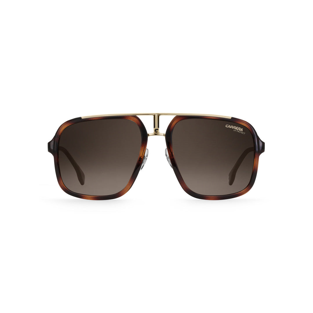 Carrera 1003/S 2001222ik58ha Polyamide Inj Sunglass Frames For Unisex Adult Full Rim Pilot Havana Gold With Gradient Brown Shaded Non-Polarized 57-20-140