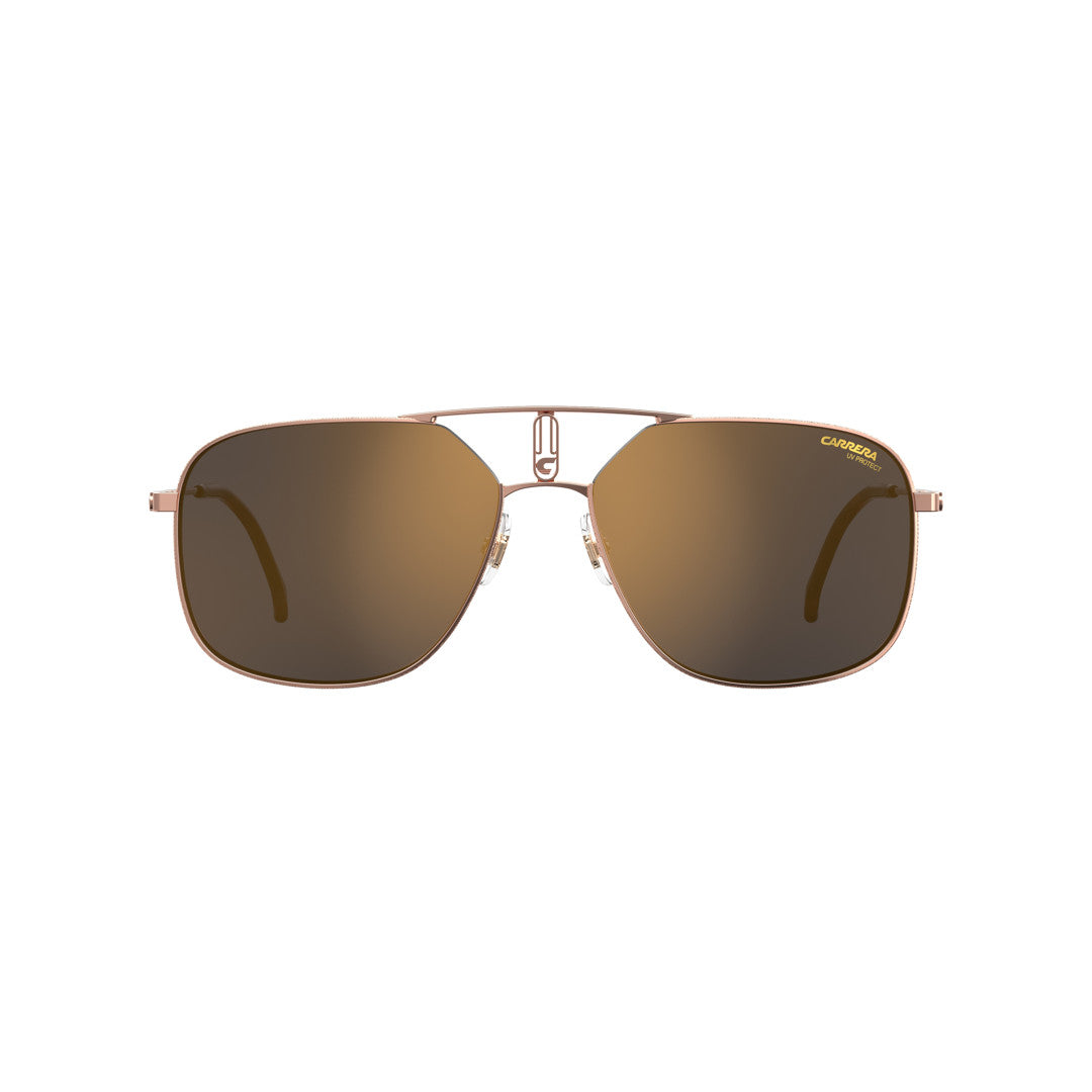 Carrera 1025/S 202457pef60qt Metal Sunglass Frames For Unisex Adult Rimless Pilot Gold Green With Solid Tint Green Non-Polarized 59-17-145