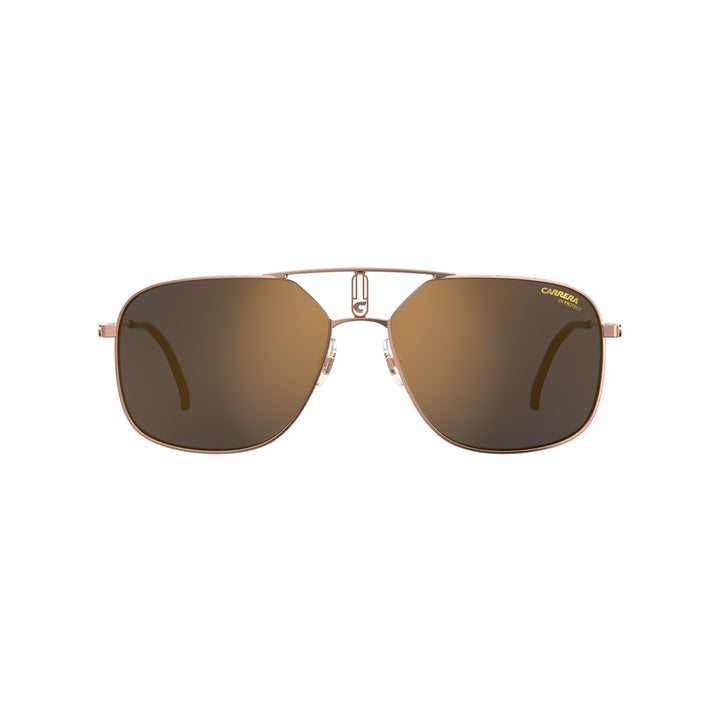 Carrera 1025/S 202457pef60qt Metal Sunglass Frames For Unisex Adult Rimless Pilot Gold Green With Solid Tint Green Non-Polarized 59-17-145