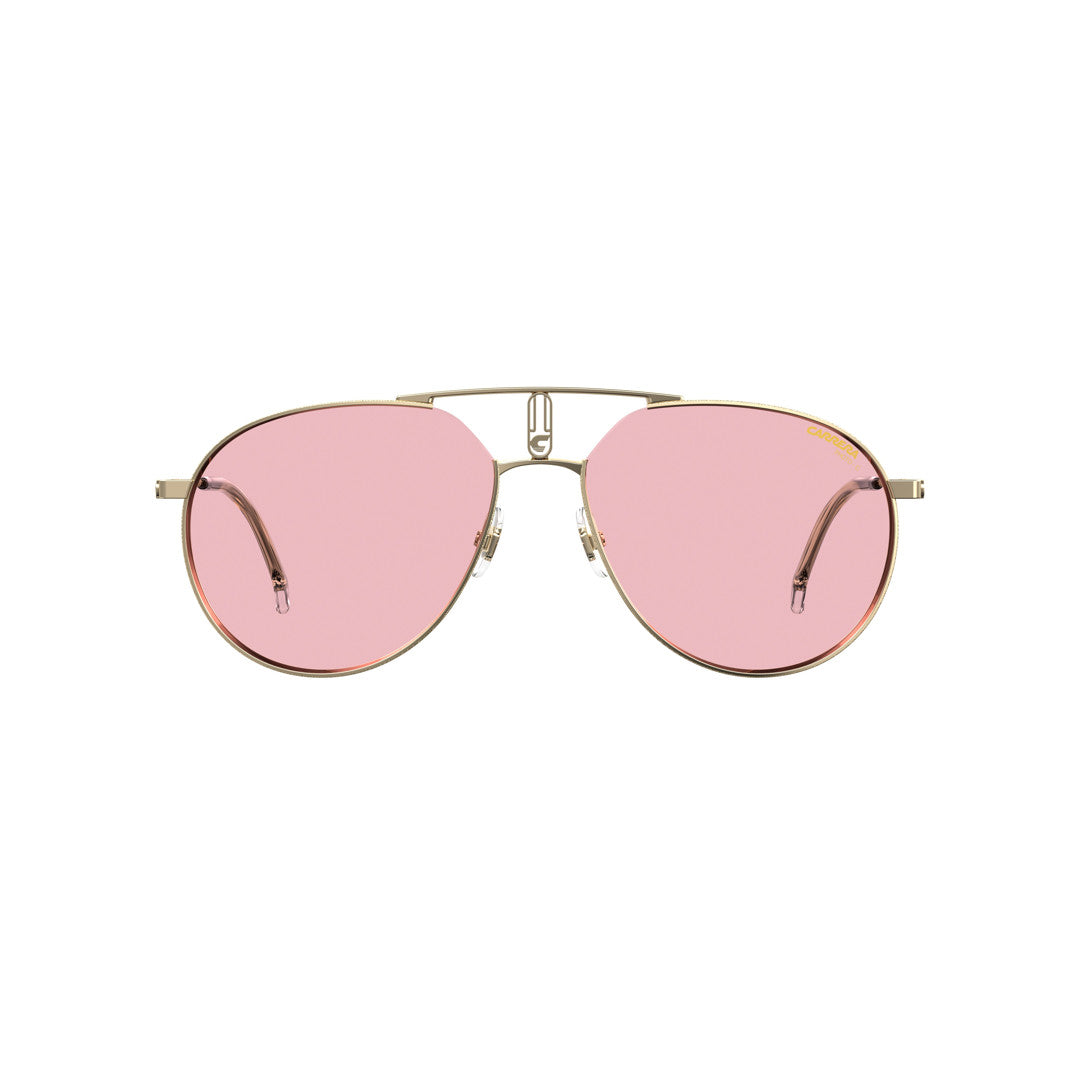 Carrera 1025/S 202457dyg60uk Metal Sunglass Frames For Unisex Adult Rimless Pilot Gold Yellow With Solid Tint Yellow Photocromatic Non-Polarized 59-17-145