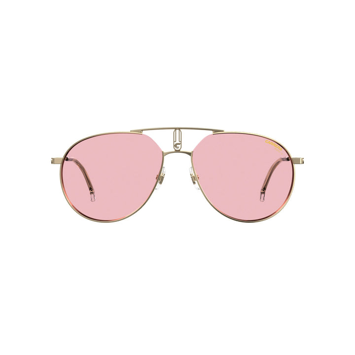 Carrera 1025/S 202457dyg60uk Metal Sunglass Frames For Unisex Adult Rimless Pilot Gold Yellow With Solid Tint Yellow Photocromatic Non-Polarized 59-17-145