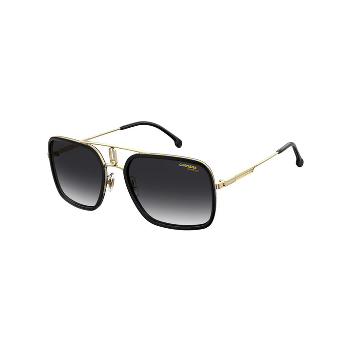 Carrera 1027/S 202710ans59ir Metal Sunglass Frames For Unisex Adult Full Rim Rectangular Black Dark Ruthenium With Solid Tint Grey Non-Polarized 59-20-145