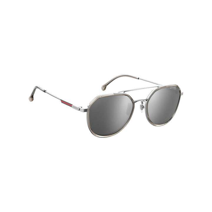 Carrera 1028/Gs 202720r1t55jo Metal Sunglass Frames For Unisex Adult Full Rim Rectangular Geometrical Beige Ruthenium With Mirror Grey Gold Mirror Non-Polarized 55-20-145