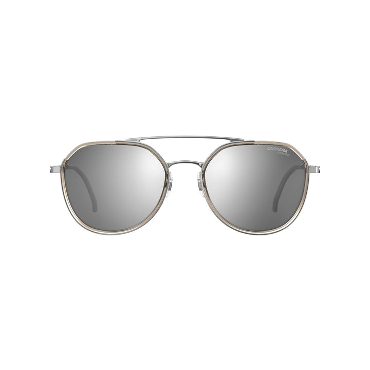 Carrera 1028/Gs 202720r1t55jo Metal Sunglass Frames For Unisex Adult Full Rim Rectangular Geometrical Beige Ruthenium With Mirror Grey Gold Mirror Non-Polarized 55-20-145
