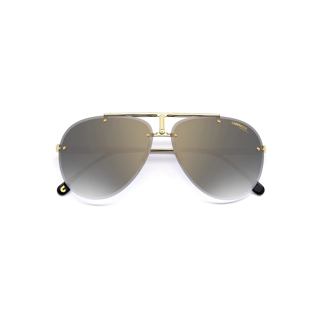 Carrera 1035/Gs 20345301058ir Metal Sunglass Frames For Unisex Adult Full Rim Square Double Bridge Palladium With Solid Tint Grey Non-Polarized 62-12-145