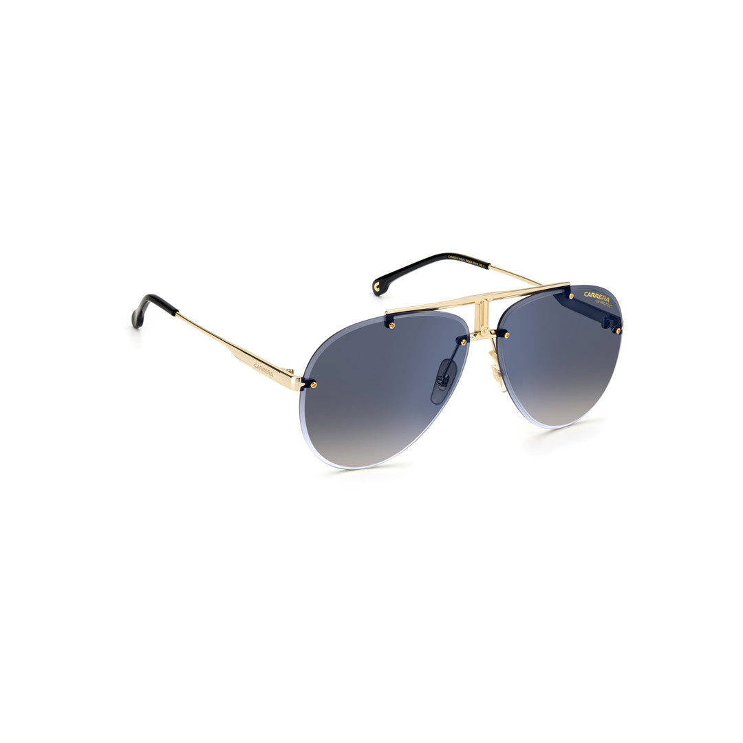 Carrera 1032/S 20345406j62fq إطارات نظارات شمسية معدنية للجنسين للبالغين بدون حواف على شكل طيار ذهبي هافانا مع تدرج لوني + مرآة كاملة رمادي مظلل ذهبي عاكس غير مستقطب 62-12-145