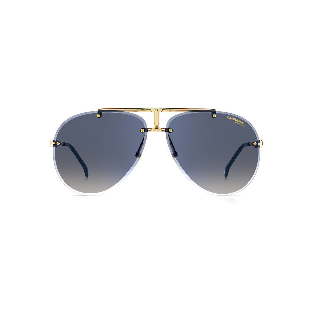 Carrera 1032/S 20345406j62fq إطارات نظارات شمسية معدنية للجنسين للبالغين بدون حواف على شكل طيار ذهبي هافانا مع تدرج لوني + مرآة كاملة رمادي مظلل ذهبي عاكس غير مستقطب 62-12-145