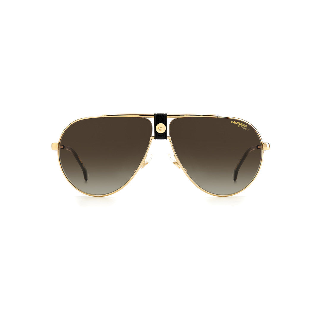Carrera 236/S 2033690nr542y Metal Sunglass Frames For Unisex Adult Full Rim Square Double Bridge Gold Brown Havana With Mirror Blue Mirror Non-Polarized 63-11-140