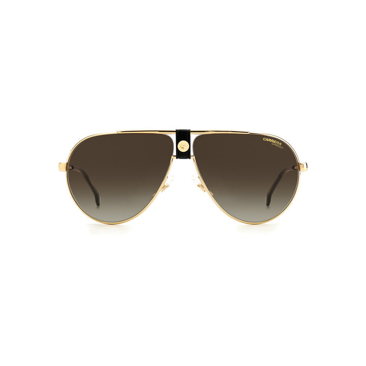 Carrera 236/S 2033690nr542y Metal Sunglass Frames For Unisex Adult Full Rim Square Double Bridge Gold Brown Havana With Mirror Blue Mirror Non-Polarized 63-11-140