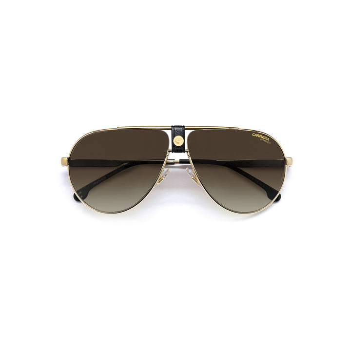 Carrera 236/S 2033690nr542y Metal Sunglass Frames For Unisex Adult Full Rim Square Double Bridge Gold Brown Havana With Mirror Blue Mirror Non-Polarized 63-11-140