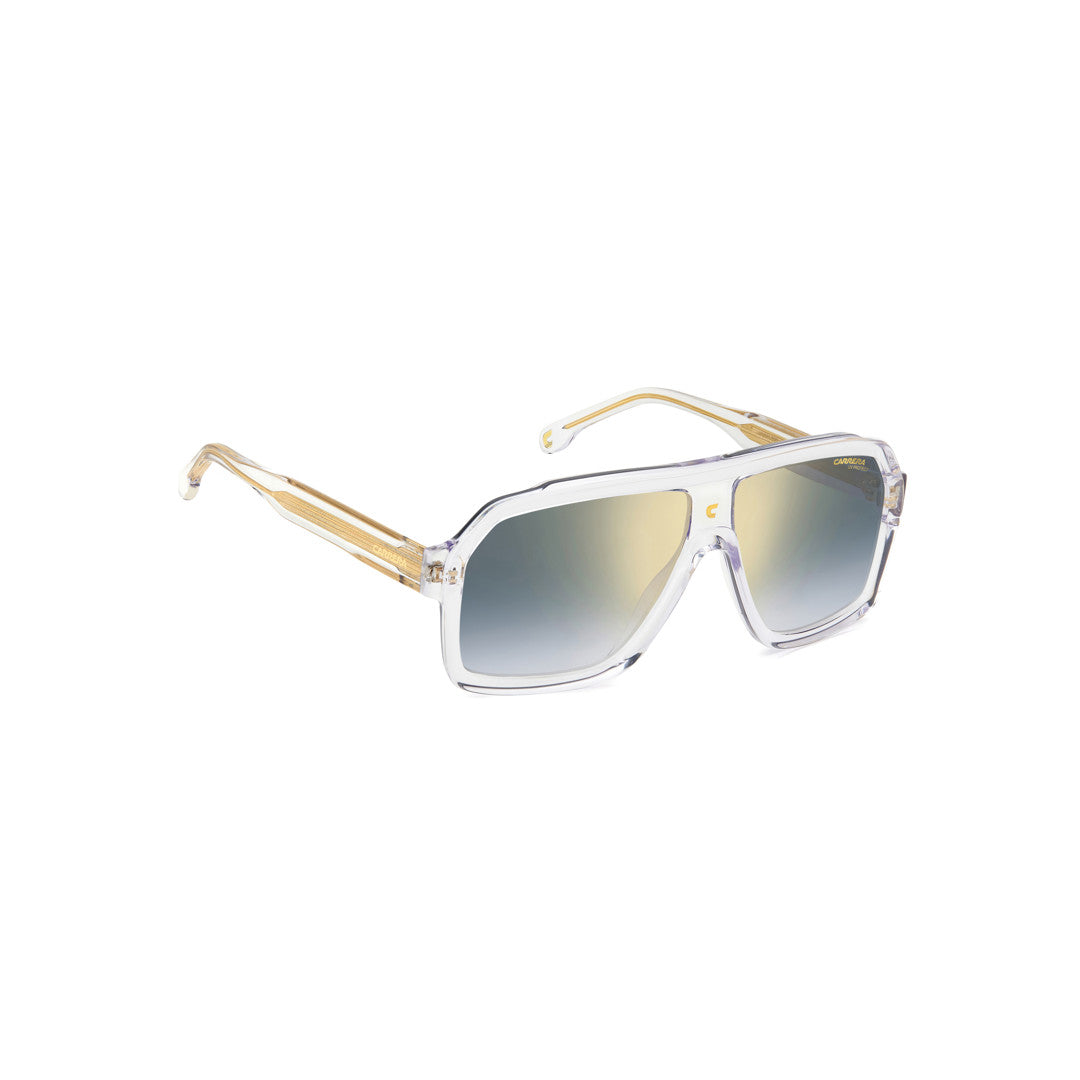 Carrera 1053/S 2059190wm60a8 Acetate Sunglass Frames For Men Full Rim Square Black Beige With Gradient Mirror Brown Shaded Blue Mirror Non-Polarized 60-12-145