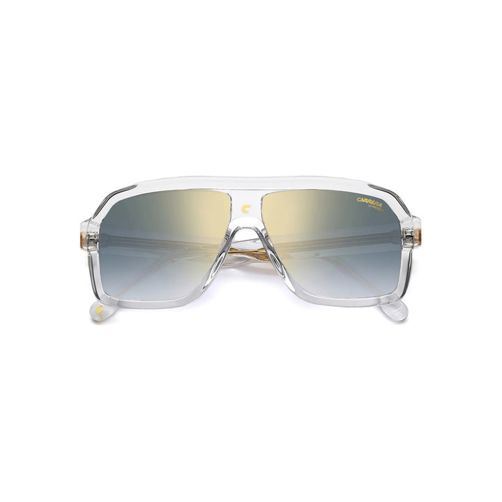 Carrera 1053/S 2059190wm60a8 Acetate Sunglass Frames For Men Full Rim Square Black Beige With Gradient Mirror Brown Shaded Blue Mirror Non-Polarized 60-12-145