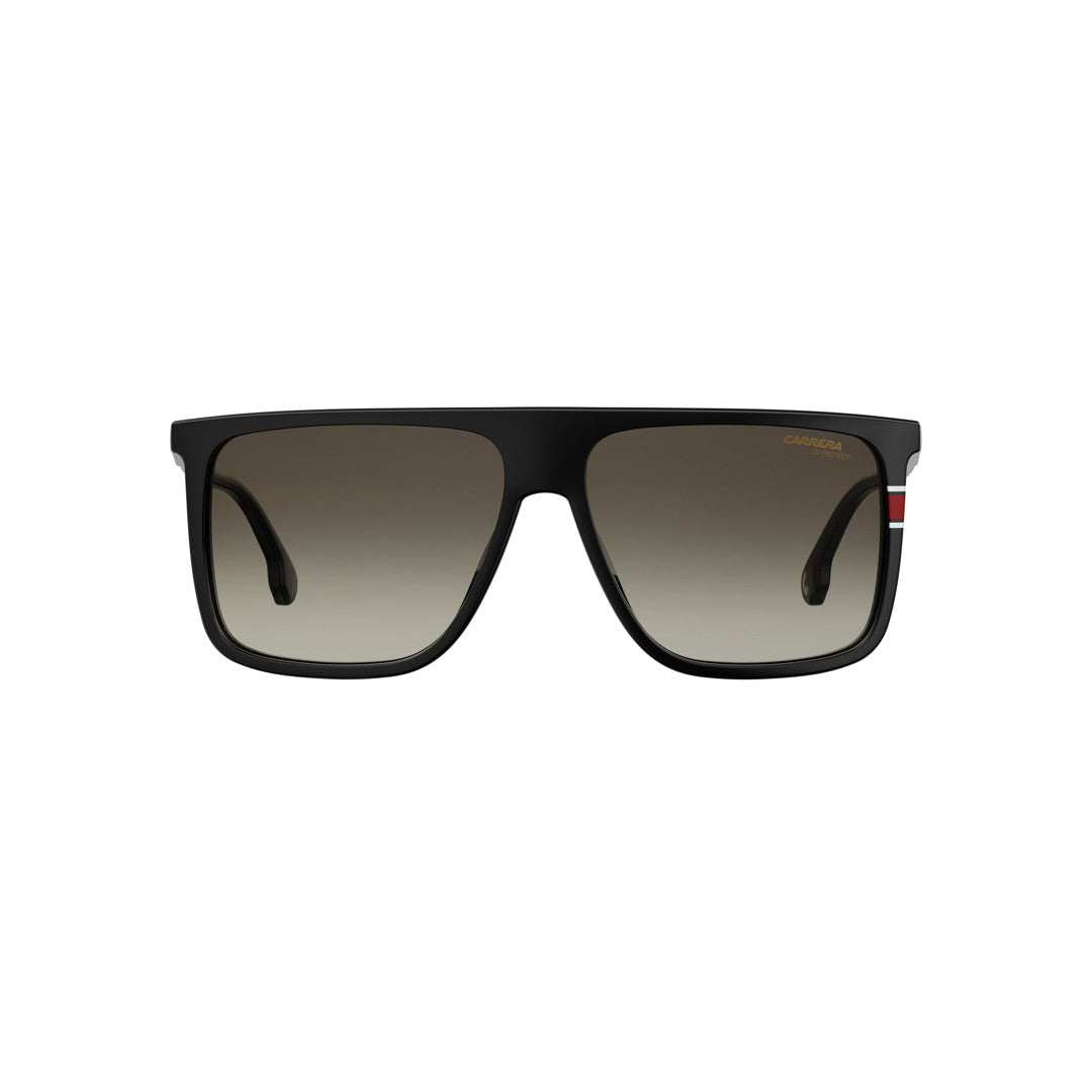 Carrera 267/S 20432380756wj Acetate Sunglass Frames For Men Full Rim Square Flat Top Black With Gradient Grey Shaded Polarized 58-14-145