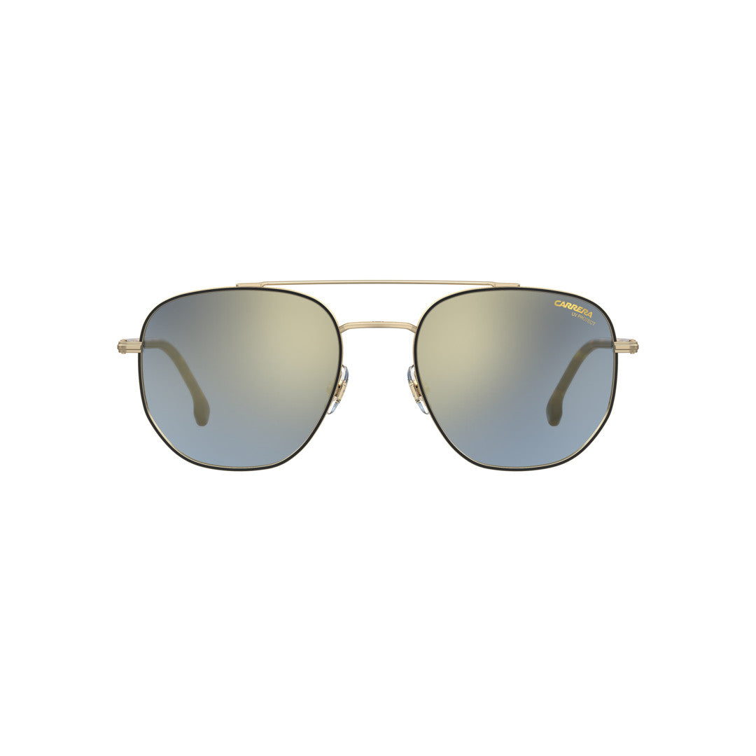 Carrera 236/S 203369v8154ir إطار نظارة شمسية معدني للجنسين للبالغين، بإطار كامل مربع بعدسة مزدوجة، لون روثينيوم أسود داكن مع عدسة رمادية مصمتة غير مستقطبة 54-20-145