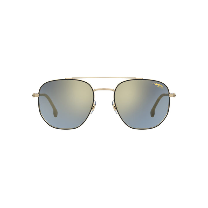 Carrera 236/S 203369v8154ir إطار نظارة شمسية معدني للجنسين للبالغين، بإطار كامل مربع بعدسة مزدوجة، لون روثينيوم أسود داكن مع عدسة رمادية مصمتة غير مستقطبة 54-20-145