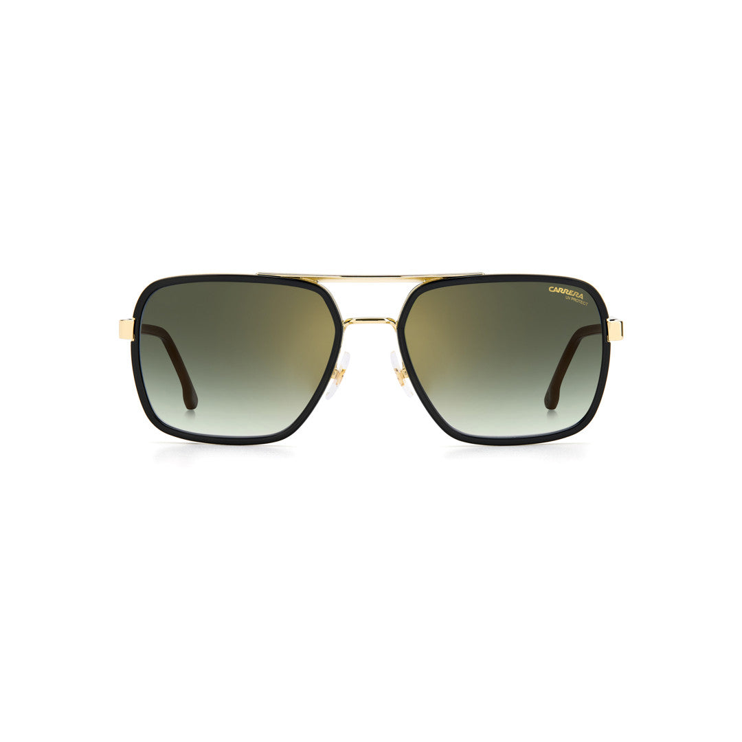 Carrera 256/S 203788j5g5870 Metal Sunglass Frames For Men Full Rim Rectangular Gold With Solid Tint Brown Non-Polarized 58-18-140