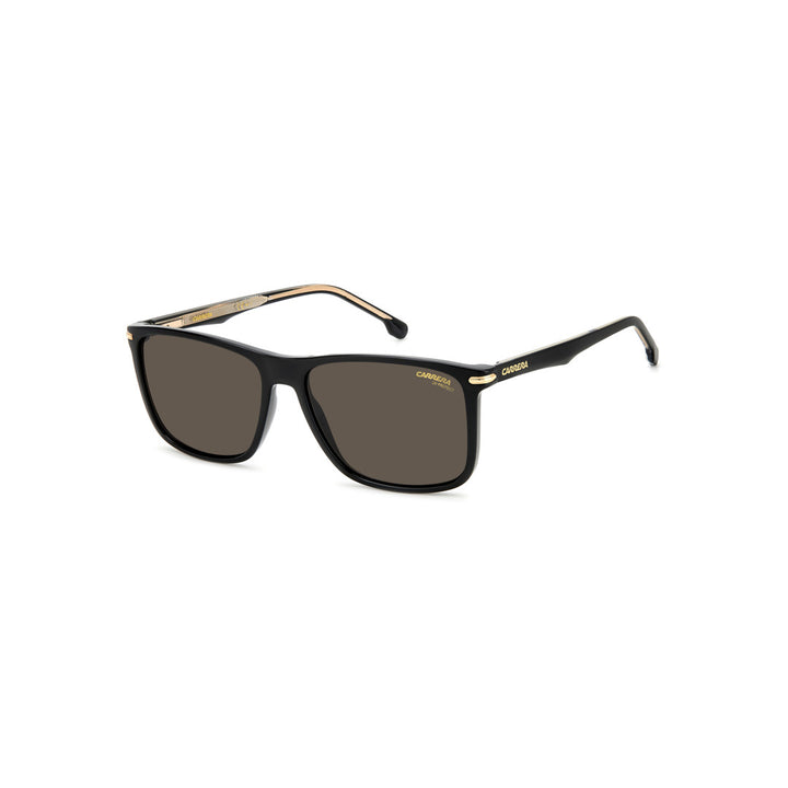 Carrera 298/S 20537100357uc Polyamide Inj Sunglass Frames For Men Full Rim Rectangular Matte Black With Solid Tint Green Polarized 57-16-145