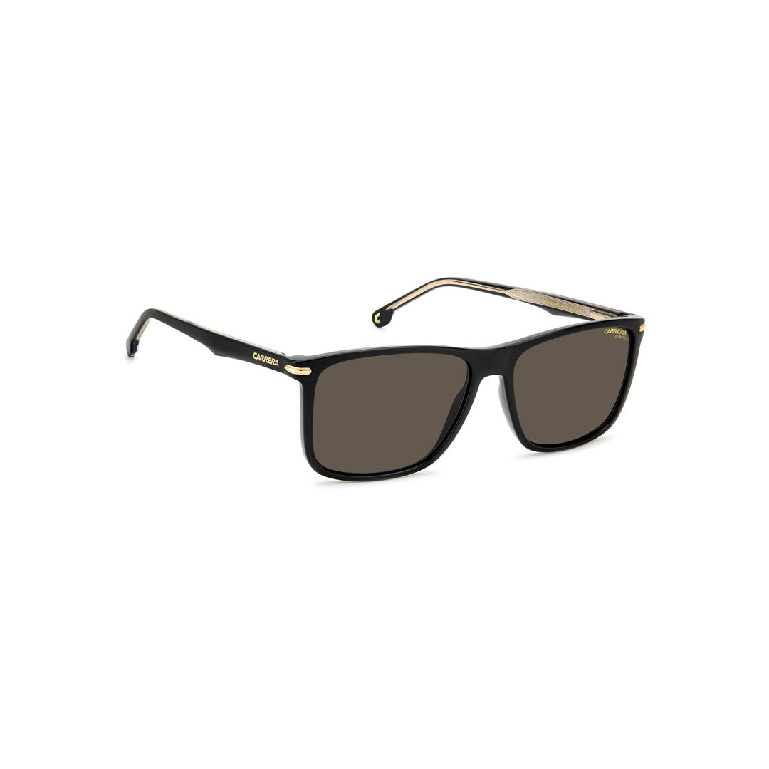 Carrera 298/S 20537100357uc Polyamide Inj Sunglass Frames For Men Full Rim Rectangular Matte Black With Solid Tint Green Polarized 57-16-145