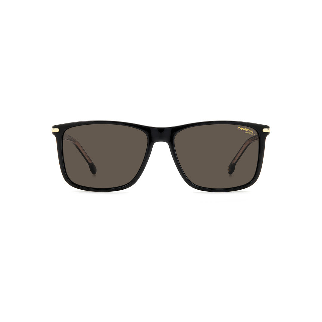 Carrera 298/S 20537100357uc Polyamide Inj Sunglass Frames For Men Full Rim Rectangular Matte Black With Solid Tint Green Polarized 57-16-145