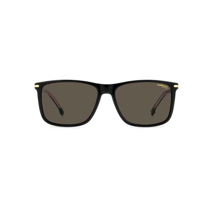 Carrera 298/S 20537100357uc Polyamide Inj Sunglass Frames For Men Full Rim Rectangular Matte Black With Solid Tint Green Polarized 57-16-145