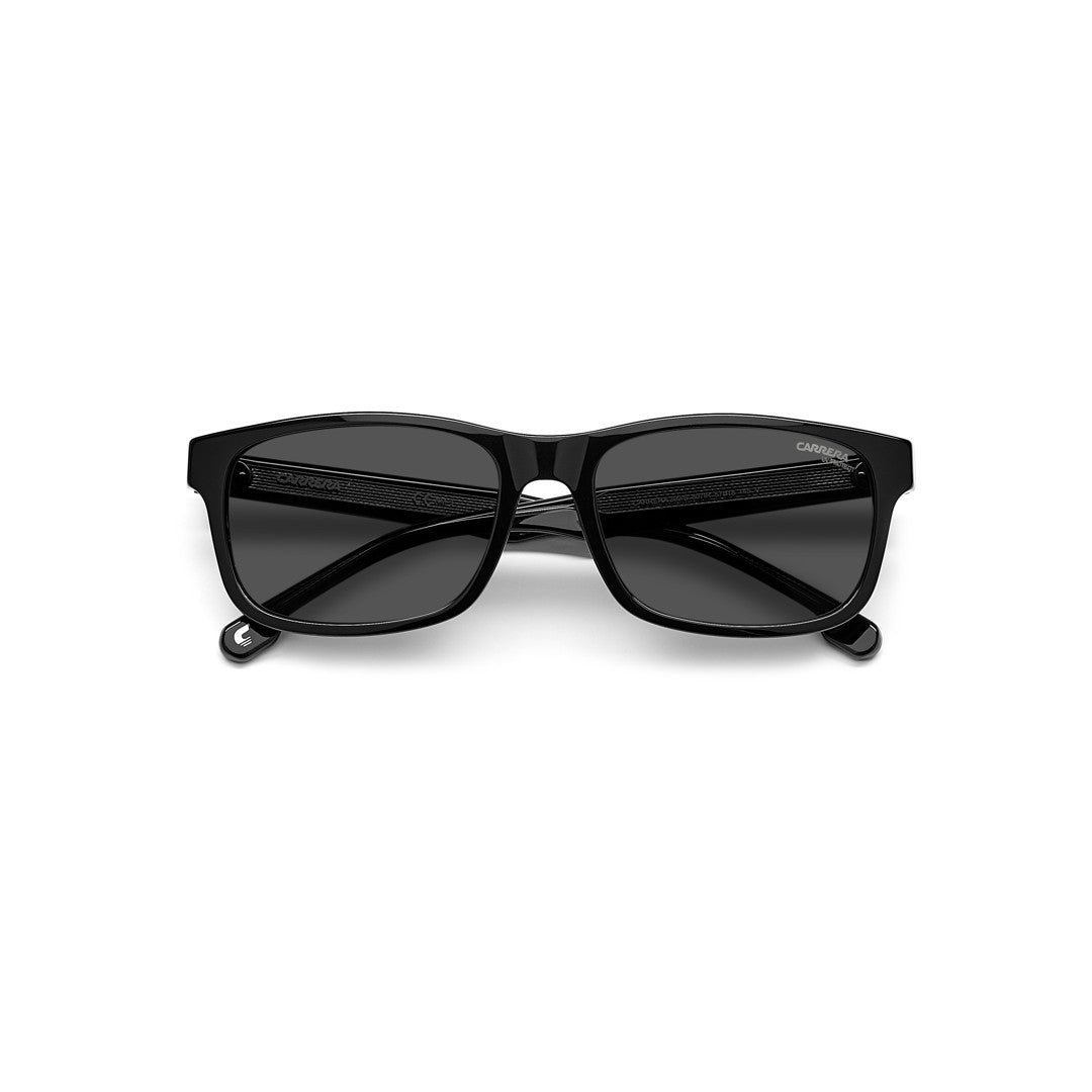 Carrera 299/S 20537200357m9 Acetate Sunglass Frames For Men Full Rim Rectangular Matte Black With Solid Tint Grey Polarized 57-18-145