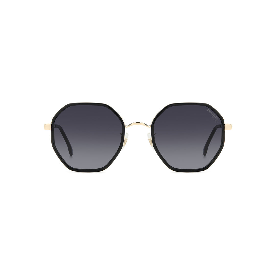 Carrera 3029/S 2068266ak539o Metal Sunglass Frames For Women Full Rim Round Geometrical Green Horn With Gradient Grey Shaded Non-Polarized 53-22-140