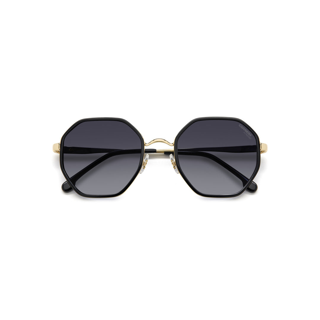 Carrera 3029/S 2068266ak539o Metal Sunglass Frames For Women Full Rim Round Geometrical Green Horn With Gradient Grey Shaded Non-Polarized 53-22-140
