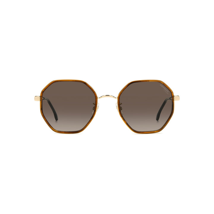 Carrera 3029/S 206826807539o إطارات نظارات شمسية معدنية للنساء بإطار كامل مستديرة وهندسية لون أسود مع تدرج رمادي غير مستقطبة 53-22-140